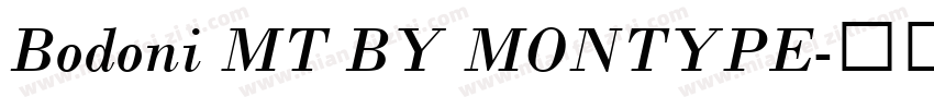 Bodoni MT BY MONTYPE字体转换